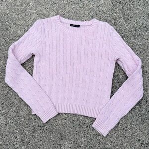 Brandy Melville Light Purple Cable Knit Sweater
